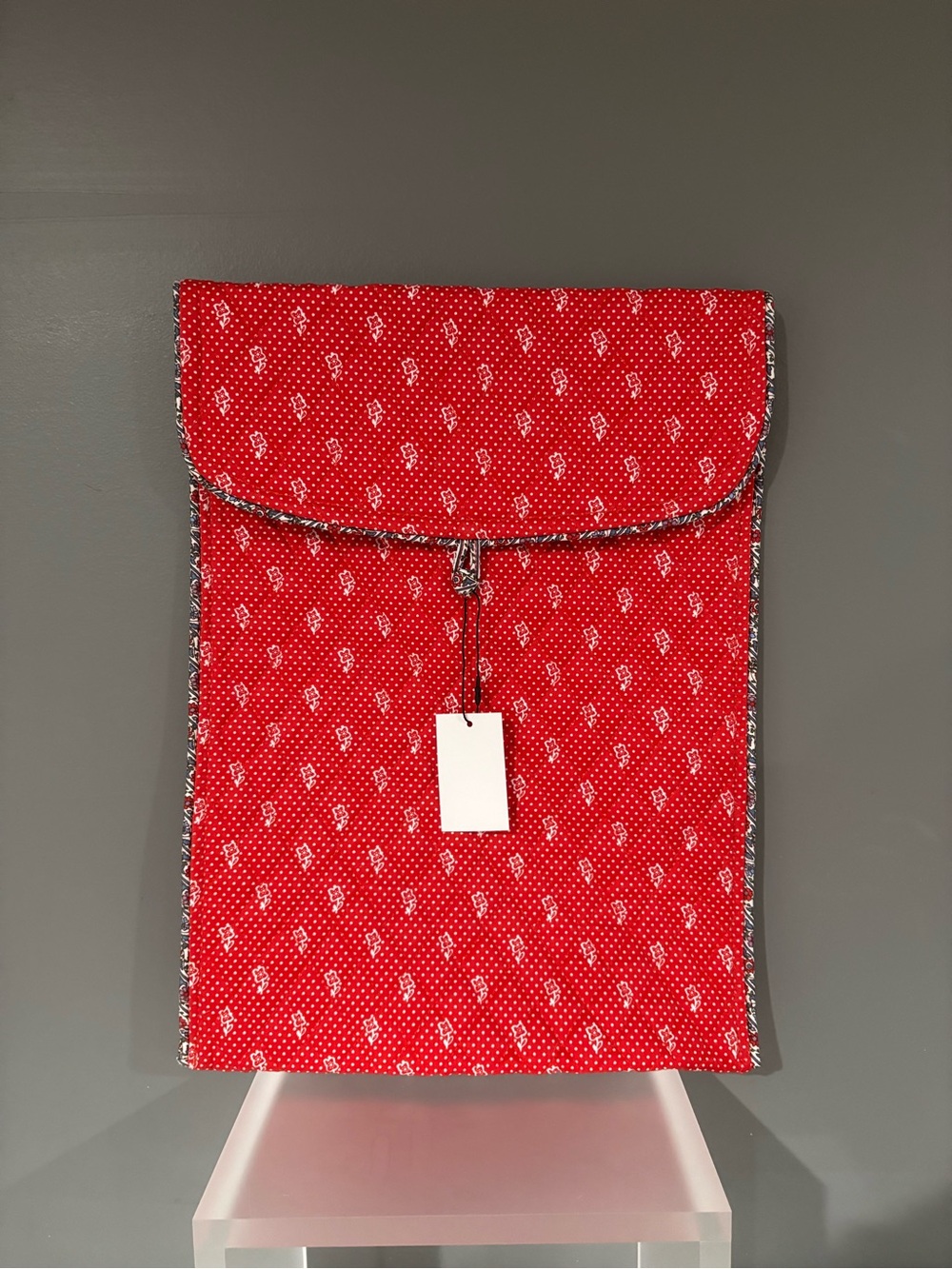 Vera Bradley Red and White Quilted Laptop Sleeve